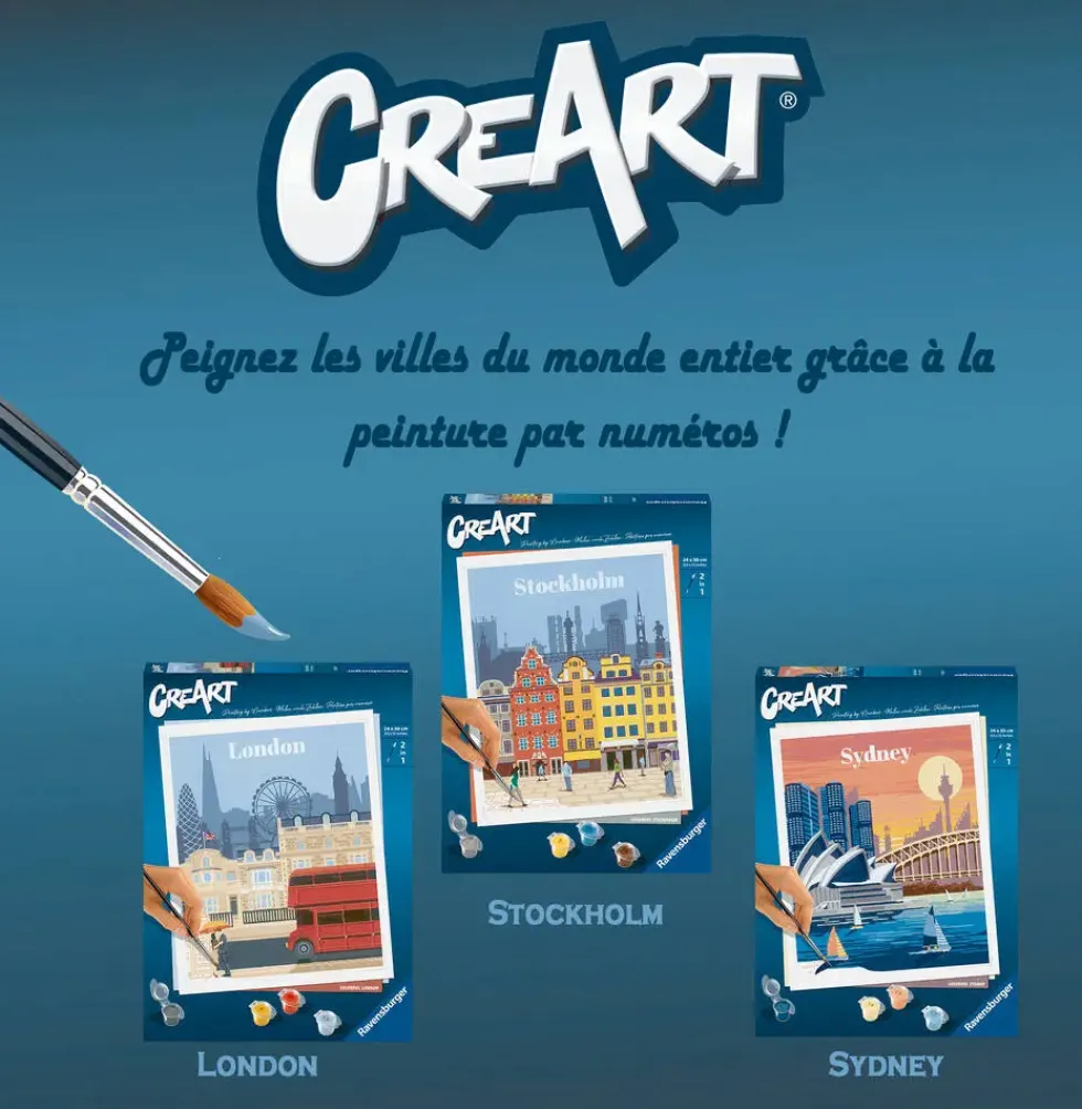 CREART - PEINTURE PAR NUMERO - 24 X 30 CM - STOCKHOLM