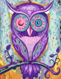 CREART - PEINTURE PAR NUMERO - 24 X 30 CM - HIBOU