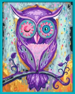 CREART - PEINTURE PAR NUMERO - 24 X 30 CM - HIBOU