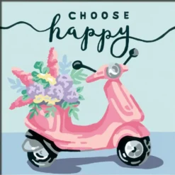CREART - PEINTURE PAR NUMERO - 20 X 20 CM - CHOOSE HAPPY
