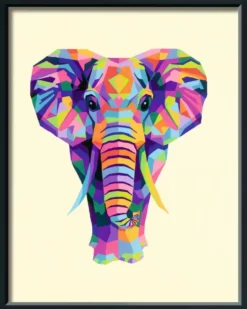 CREART - PEINTURE PAR NUMERO - 24 X 30 CM - ELEPHANT