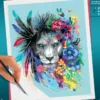 CREART - PEINTURE PAR NUMERO - 24 X 30 CM - BOHO LION