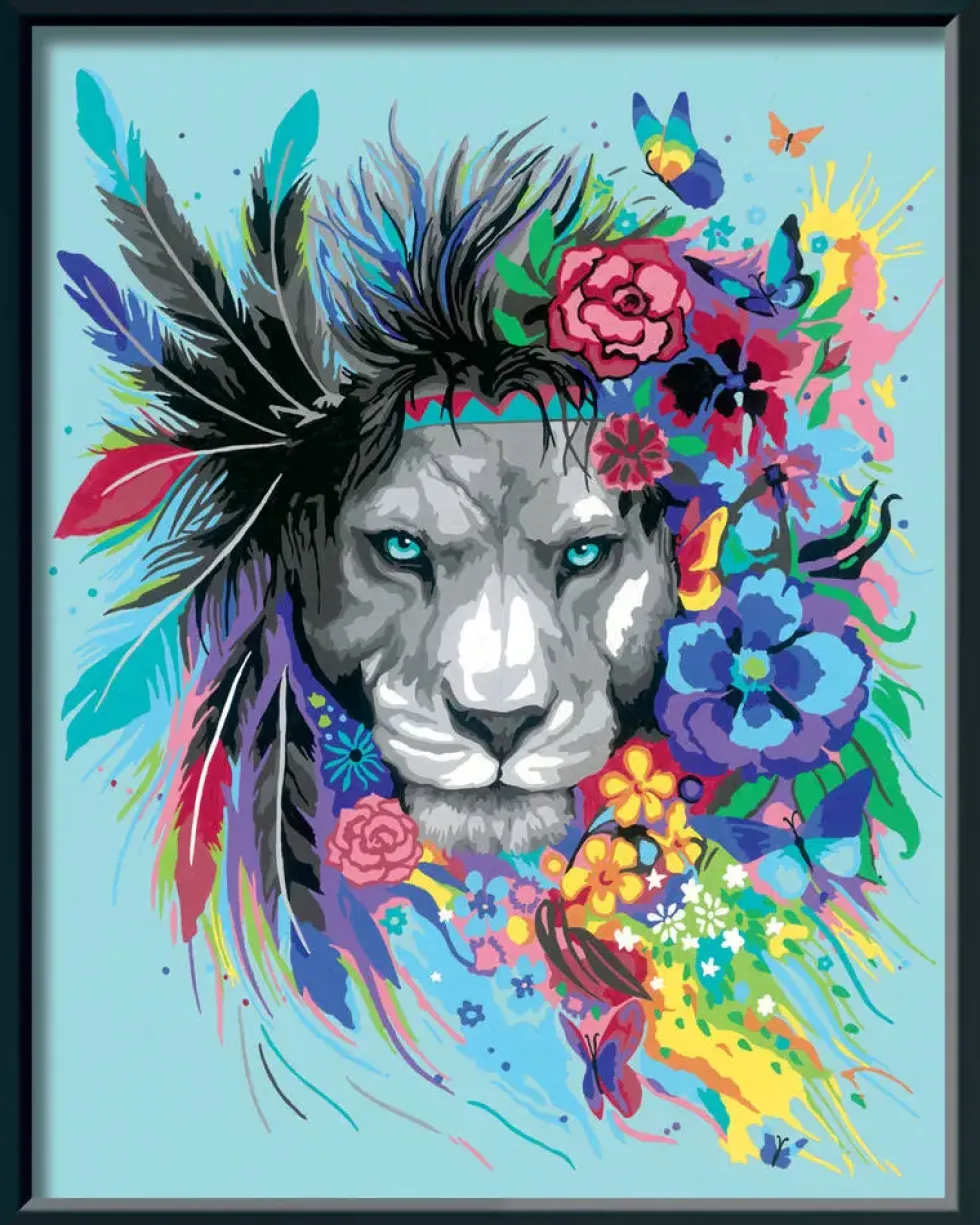 CREART - PEINTURE PAR NUMERO - 24 X 30 CM - BOHO LION