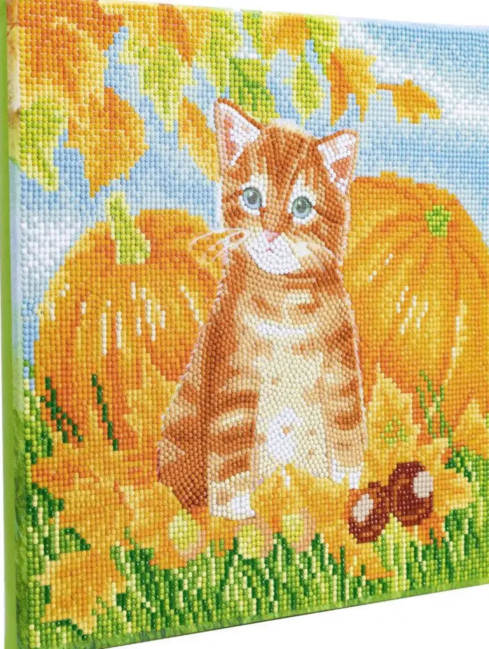 CRYSTAL ART KIT TABLEAU BRODERIE DIAMANT 30X30CM CHAT ET CIT