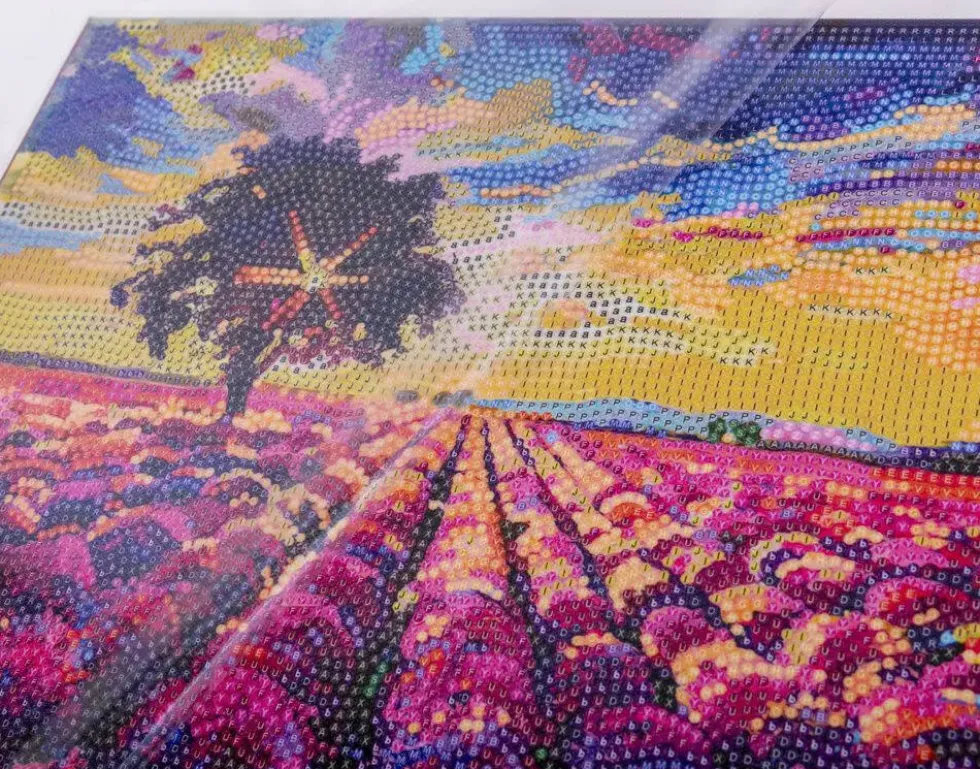 CRYSTAL ART -LAVANDE -KIT TABLEAU BRODERIE DIAMANT 30X30CM