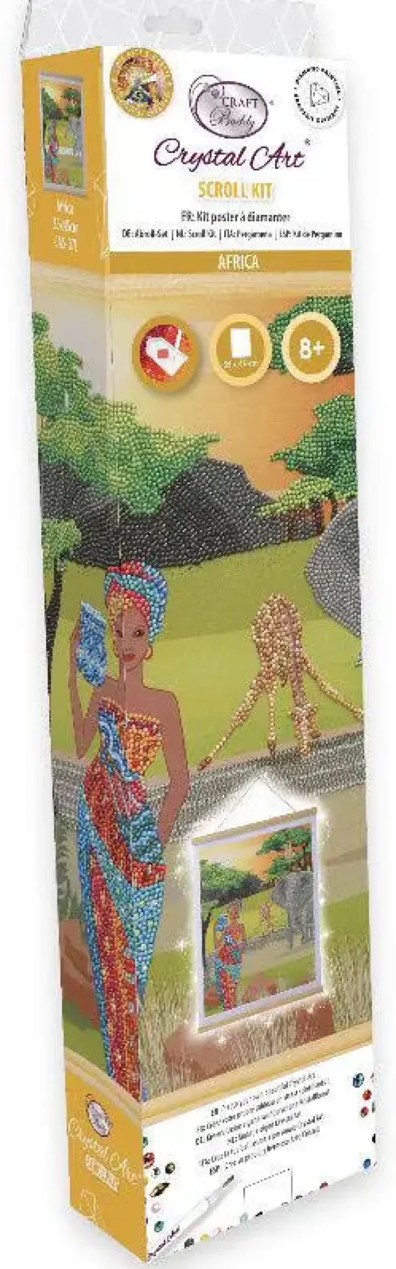 CRYSTAL ART POSTER A DIAMANTER 35X45CM EVASION AFRIQUE