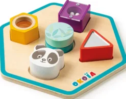 5 CUBES D'EVEIL EN BOIS