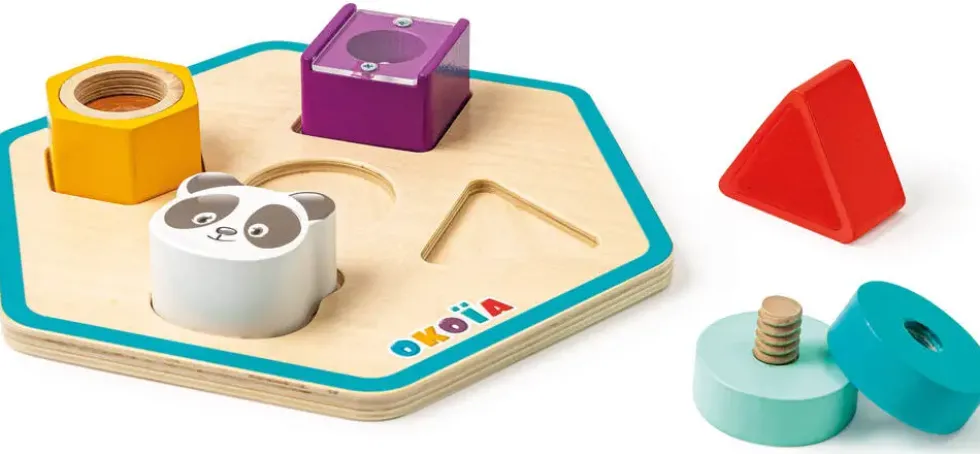 5 CUBES D'EVEIL EN BOIS