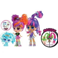 CURLIGIRLS ET PET TWIN SET - 2 POUPÉES ET 1 ANIMAL