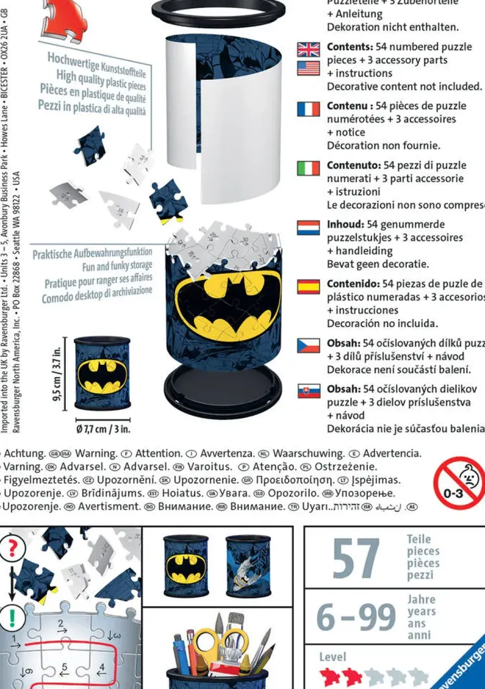 DC COMICS - PUZZLE - BATMAN - POT A CRAYON 3D
