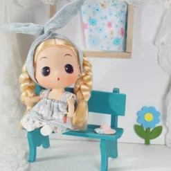 DDUNG - POUPEE ROBE BLEUE 18 CM