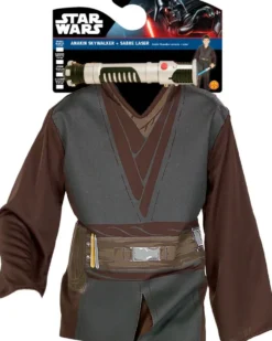 DEGUISEMENT ANNAKIN SKYWALKER + SABRE LASER LUMINEUX TAILLE S 3-4 ANS