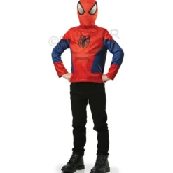 DEGUISEMENT CLASSIQUE SPIDERMAN TOP ET CAGOULE TAILLE 4-6 ANS