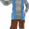 DEGUISEMENT HIPPIE VINTAGE BLEU TAILLE 116 CM