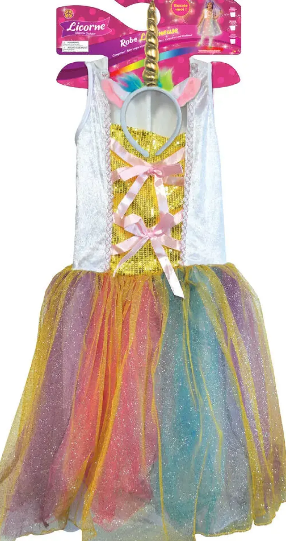DEGUISEMENT LICORNE LUMINEUSE - S 3-4 ANS