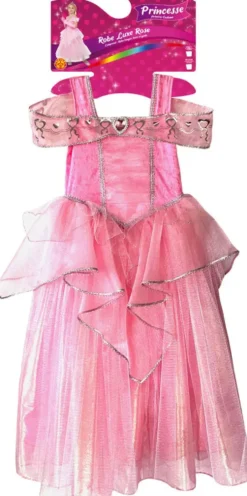 DEGUISEMENT LUXE PRINCESSE ROSE TAILLE 7-8 ANS