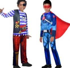 DEGUISEMENT REVERSIBLE SUPER-HEROS - PIRATE TAILLE 3-4 ANS
