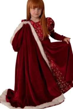 DEGUISEMENT ROBE EN VELOURS ROUGE TAILLE3-4 ANS