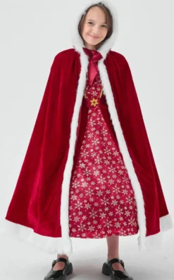 DEGUISEMENT ROBE EN VELOURS ROUGE TAILLE3-4 ANS