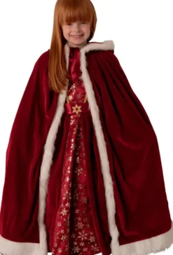 DEGUISEMENT ROBE EN VELOURS ROUGE TAILLE5-7 ANS