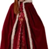 DEGUISEMENT ROBE EN VELOURS ROUGE TAILLE8-10 ANS