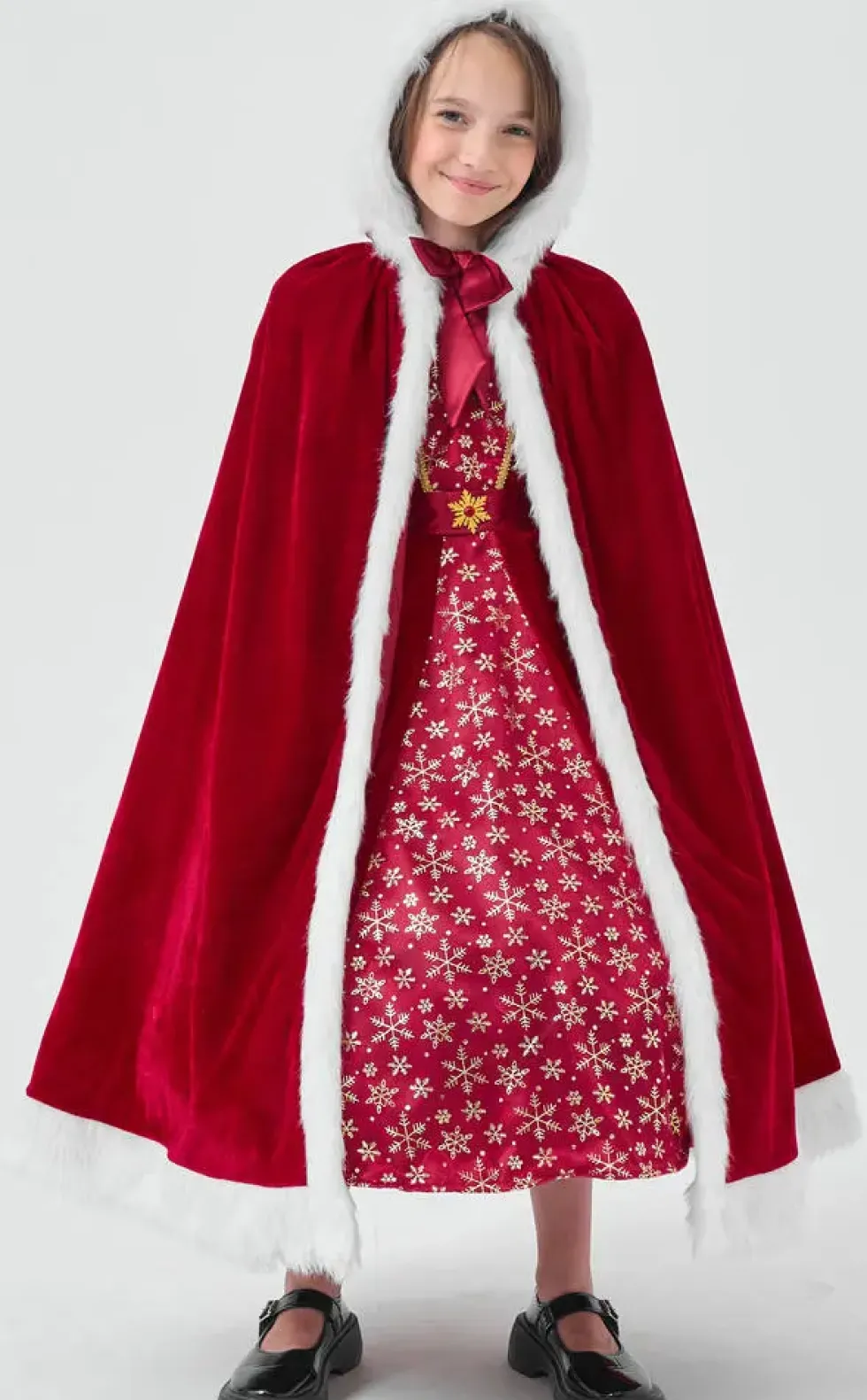 DEGUISEMENT ROBE EN VELOURS ROUGE TAILLE8-10 ANS