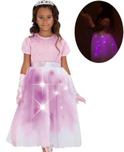 DEGUISEMENT ROBE PRINCESSE LUMINEUSE SEQUINS - TAILLE 3-4 ANS