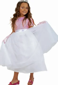 DEGUISEMENT ROBE PRINCESSE LUMINEUSE SEQUINS TAILLE 7-8 ANS