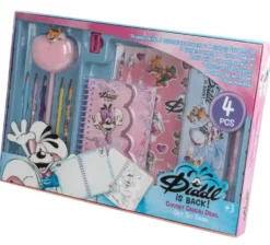 DIDDL - PLUMIER STYLO POMPON CARNET A6 ET AUTOCOLLANTS