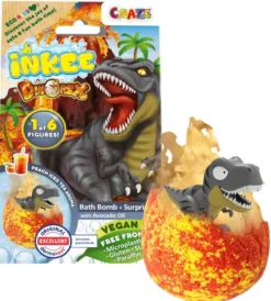 DINOREX BOMBE DE BAIN AVEC 1 FIGURINE A COLLECTIONNER