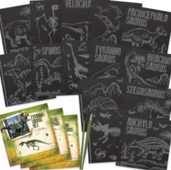 DINOSART - CARNET DE CARTES A GRATTER