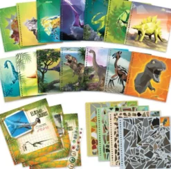 DINOSART CARNET DE STICKERS PAR NUMEROS