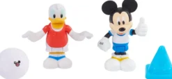 DISNEY MICKEY - 2 FIGURINES ARTICULEES 7.5 CM AVEC ACCESSOIRES -