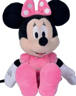 DISNEY - PELUCHE MINNIE ROBE ROSE 25 CM