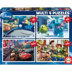 DISNEY PIXAR -NEMO-MONSTERS-CARS-TOY-STORY - MULTI 4 IN 1