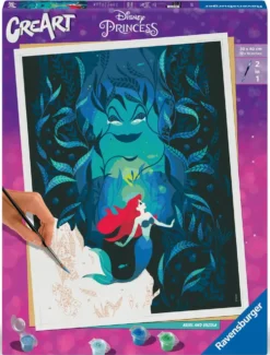 DISNEY PRINCESS - CREART 30X40CM ARIEL ET URSULA