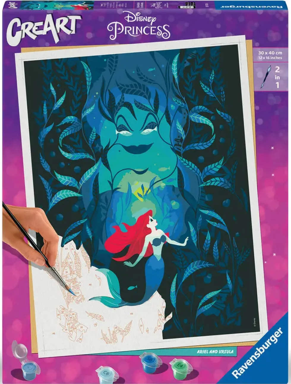 DISNEY PRINCESS - CREART 30X40CM ARIEL ET URSULA