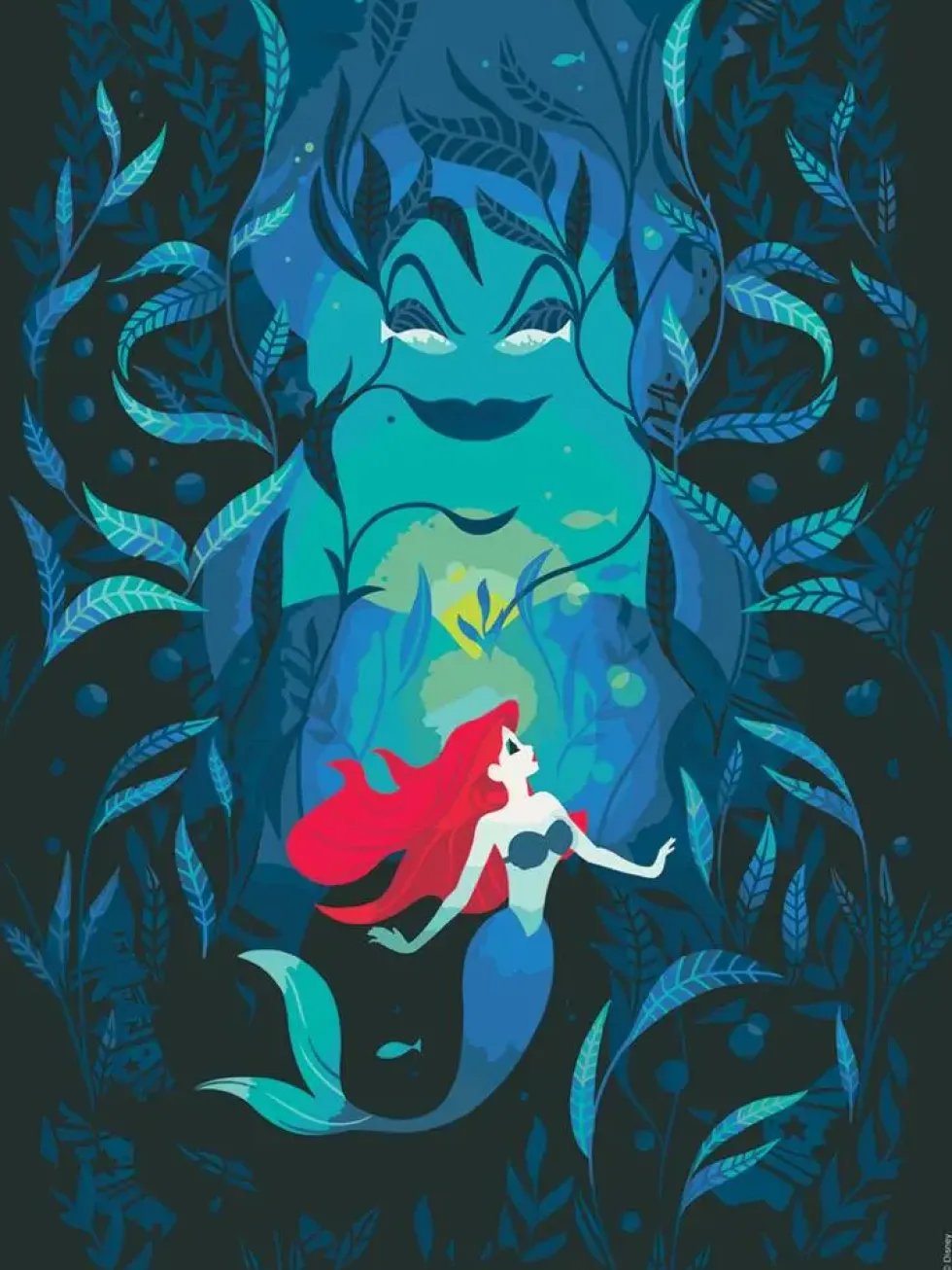 DISNEY PRINCESS - CREART 30X40CM ARIEL ET URSULA