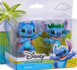 DISNEY STITCH - 2 FIGURINES STITCH HULA ET SUPER-HEROS