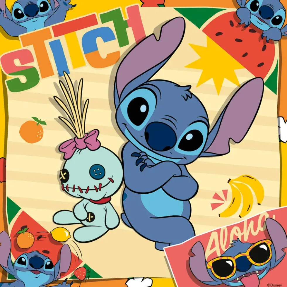 DISNEY STITCH - PUZZ 3X49 PIECESALOHA !