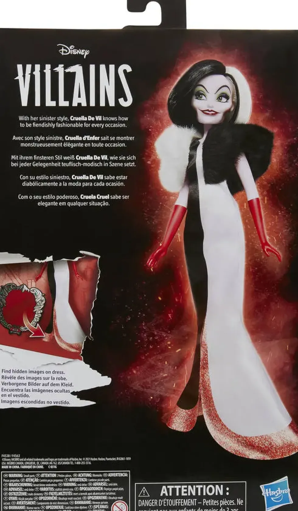 DISNEY VILLAINS POUPÉE MANNEQUIN CRUELLA D'ENFER
