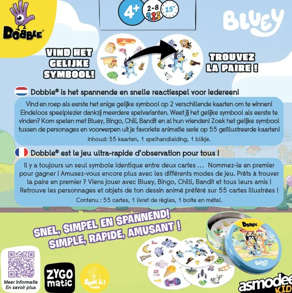DOBBLE BLUEY (ECO SLEEVE) FR/NL