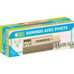DOMINOS AVEC PIVOTS - COFFRET BOIS