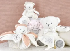 DOUDOU 25 ANS - OURS ARGENT PANTIN AVEC DOUDOU MOU