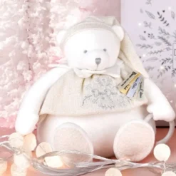 DOUDOU 25 ANS - OURS BLANCPANTIN D'ACTIVITES