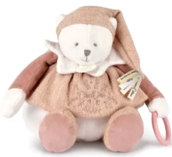 DOUDOU 25 ANS - OURS ROSE PANTIN D'ACTIVITES