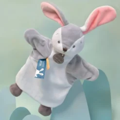 DOUDOU MARIONNETTE LAPIN - 25 CM