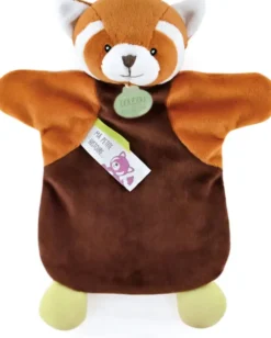 DOUDOU MARIONNETTE PANDA ROUX - 25 CM