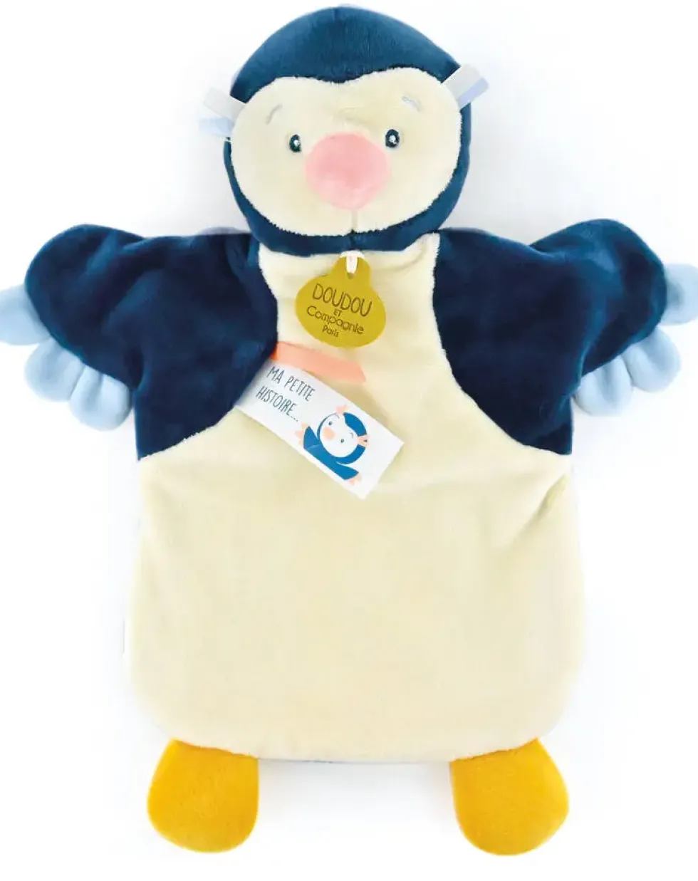 DOUDOU MARIONNETTE PINGOUIN - 25 CM