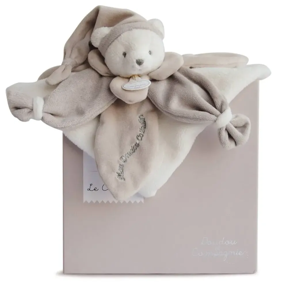 DOUDOU OURS GRIS COLLECTOR - J'AIME MON DOUDOU